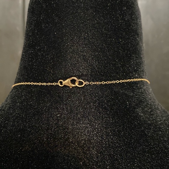 Vintage Gold Tone puffed heart pendant with rhinestones on Gold tone chain - Picture 3 of 10